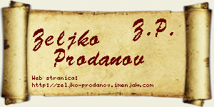 Željko Prodanov vizit kartica